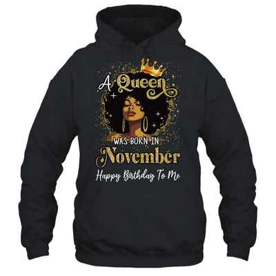 A Queen Was Born In November Black Girl Birthday Afro Woman Shirt & Tank Top | siriusteestore