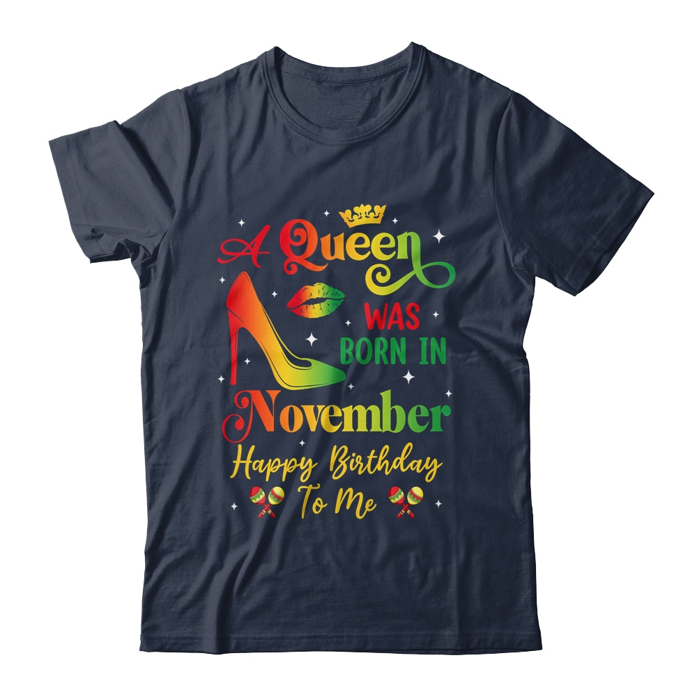 A Queen Was Born In November Jamaica Birthday Girl Party Shirt & Tank Top | siriusteestore