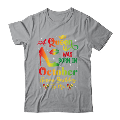 A Queen Was Born In October Jamaica Birthday Girl Party Shirt & Tank Top | siriusteestore