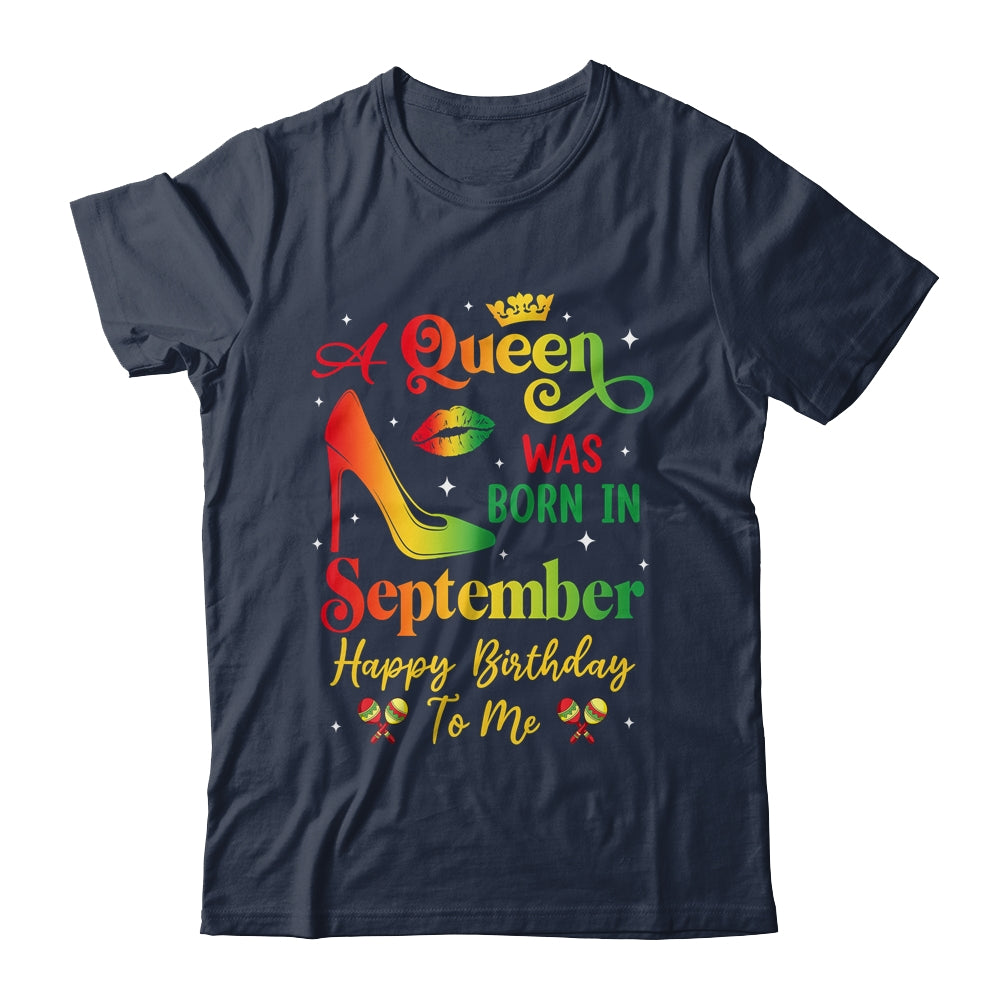 A Queen Was Born In September Jamaica Birthday Girl Party Shirt & Tank Top | siriusteestore