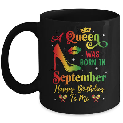 A Queen Was Born In September Jamaica Birthday Girl Party Mug | siriusteestore
