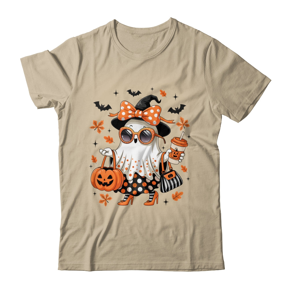 About Cute Funny Ghost Pumpkin Halloween Bow Funny Shirt & Sweatshirt | siriusteestore