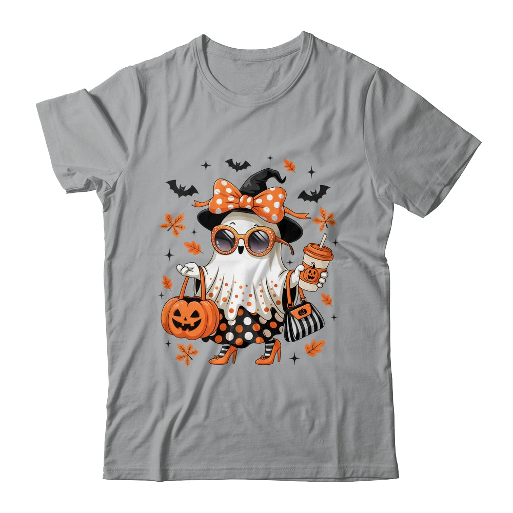 About Cute Funny Ghost Pumpkin Halloween Bow Funny Shirt & Sweatshirt | siriusteestore