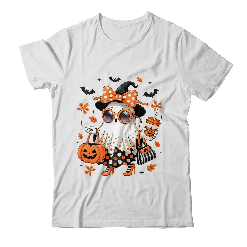 About Cute Funny Ghost Pumpkin Halloween Bow Funny Shirt & Sweatshirt | siriusteestore
