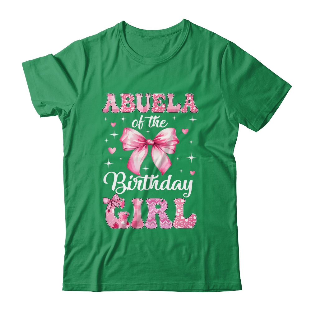 Abuela Of Birthday Girl Coquette Bow Matching Family Shirt & Hoodie | siriusteestore