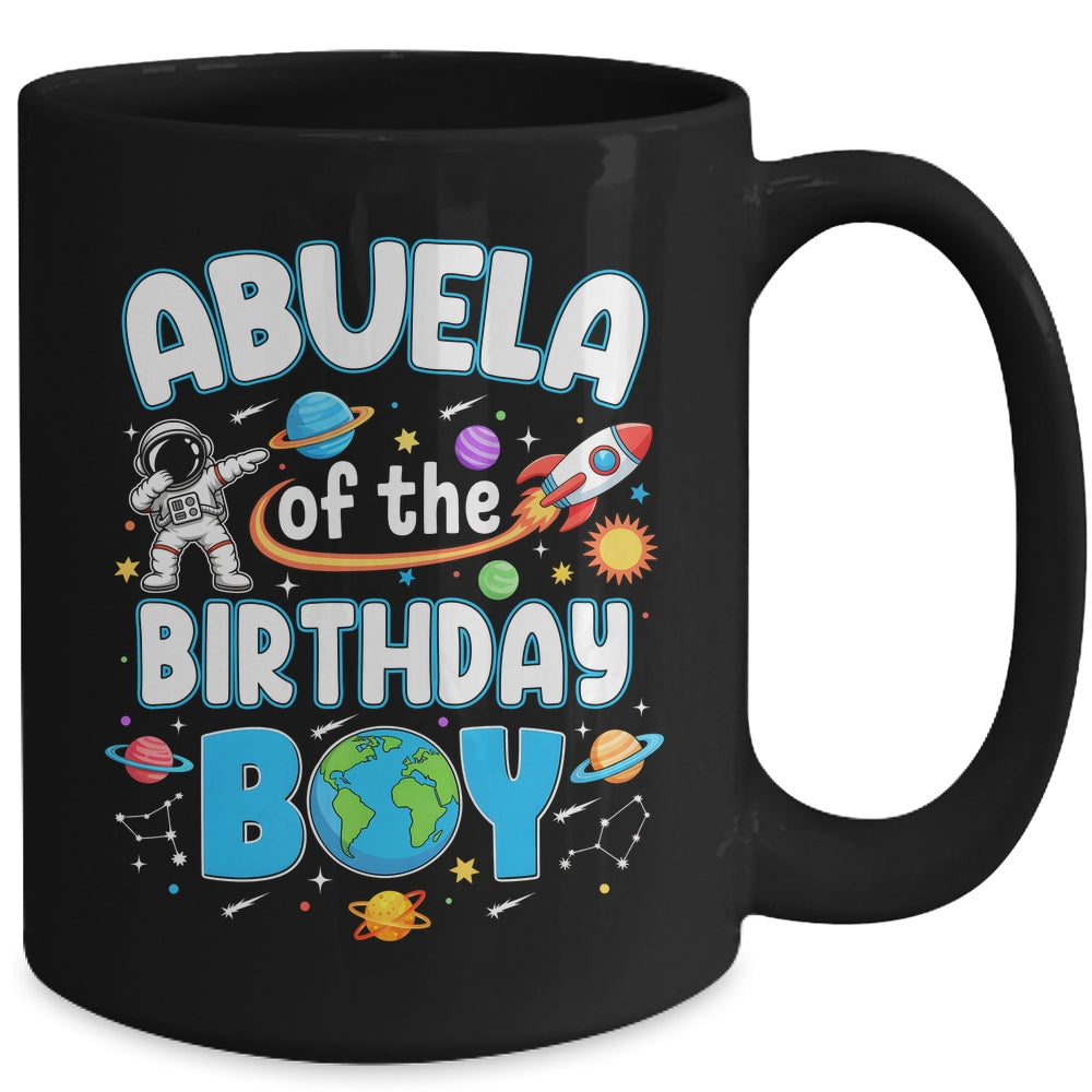 Abuela Of The Birthday Boy Astronaut Family Space Planets Mug | siriusteestore