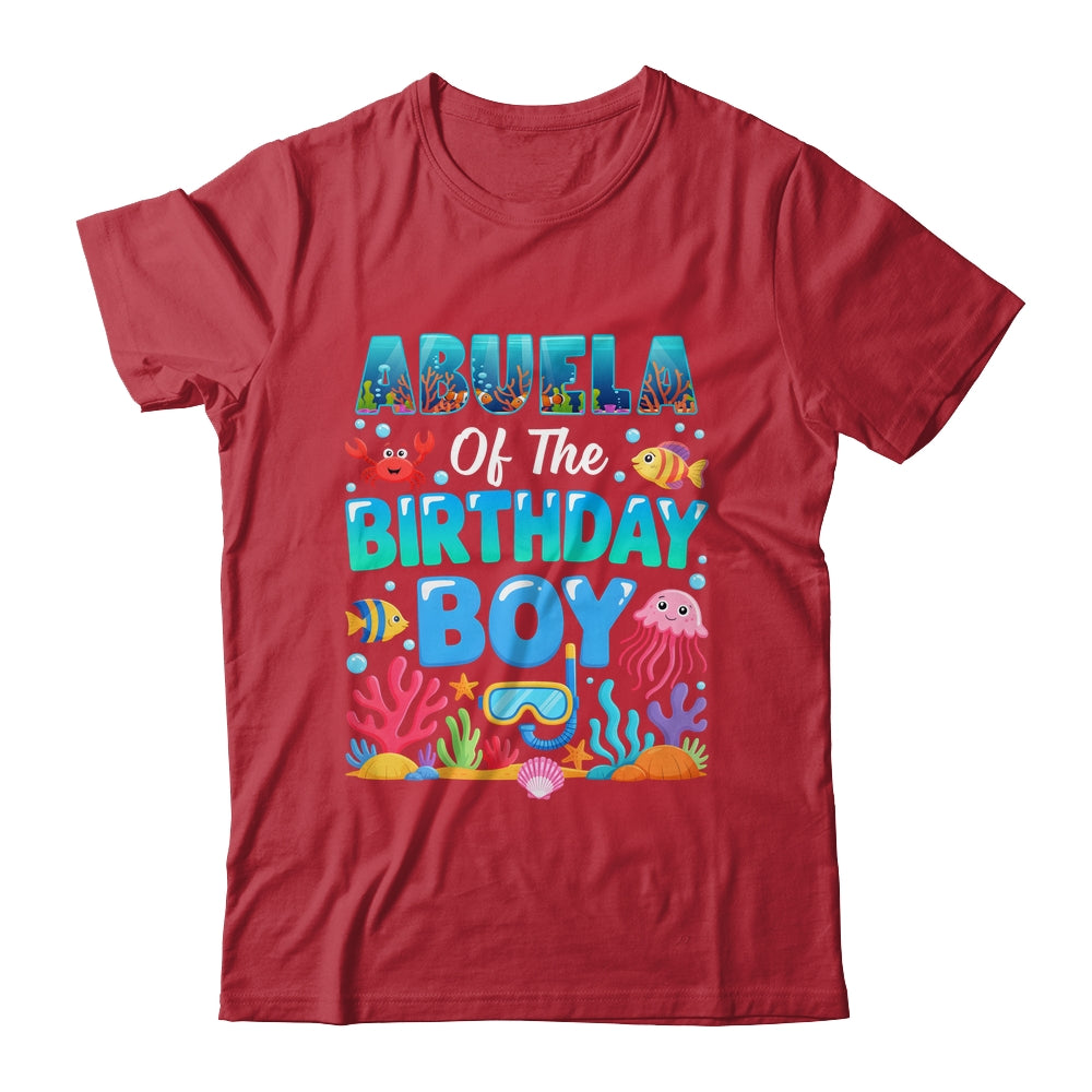 Abuela Of The Birthday Boy Sea Animals Ocean Aquarium Shirt & Hoodie | siriusteestore
