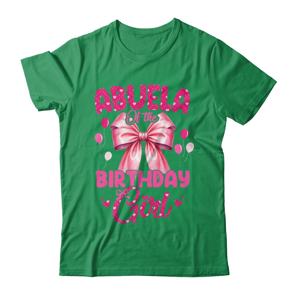 Abuela Of The Birthday Girl Coquette Bow Matching Family Shirt & Hoodie | siriusteestore