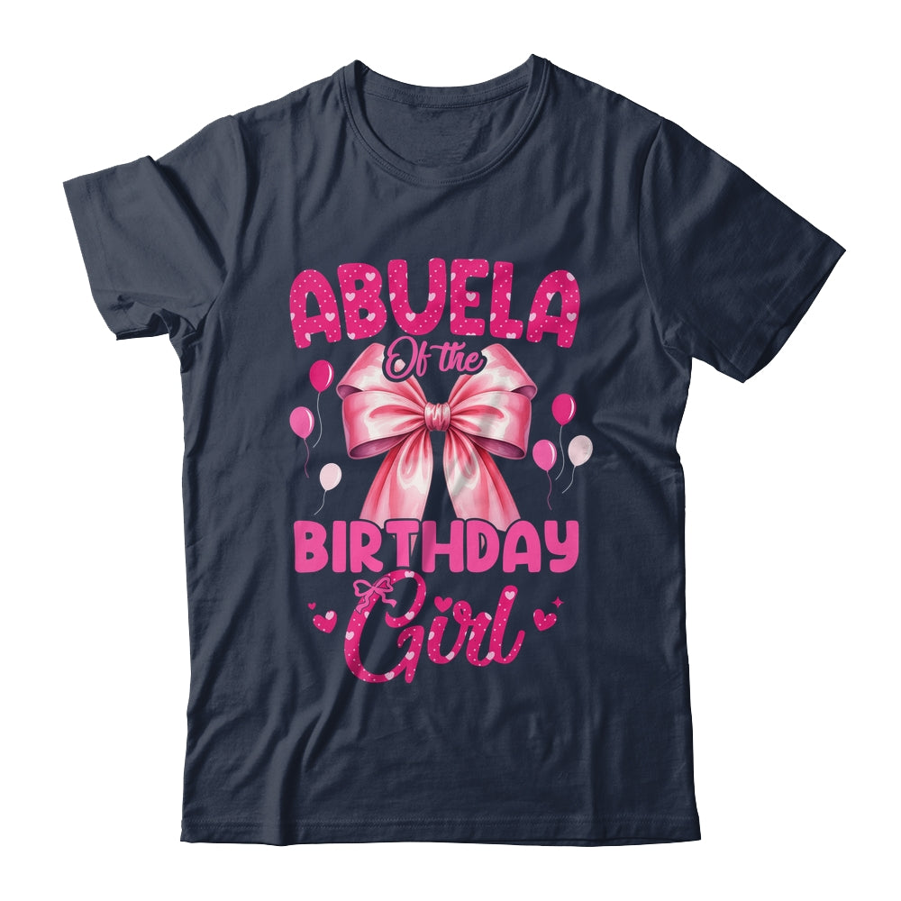 Abuela Of The Birthday Girl Coquette Bow Matching Family Shirt & Hoodie | siriusteestore