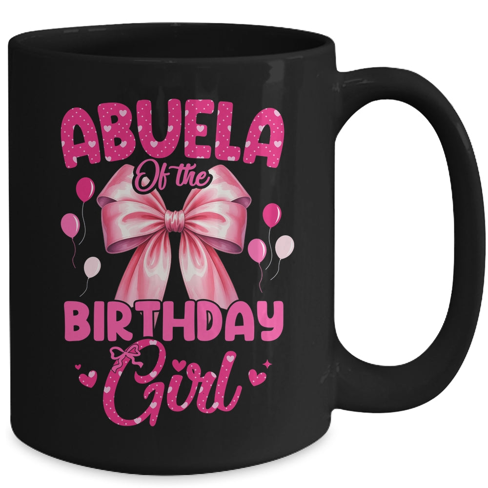 Abuela Of The Birthday Girl Coquette Bow Matching Family Mug | siriusteestore