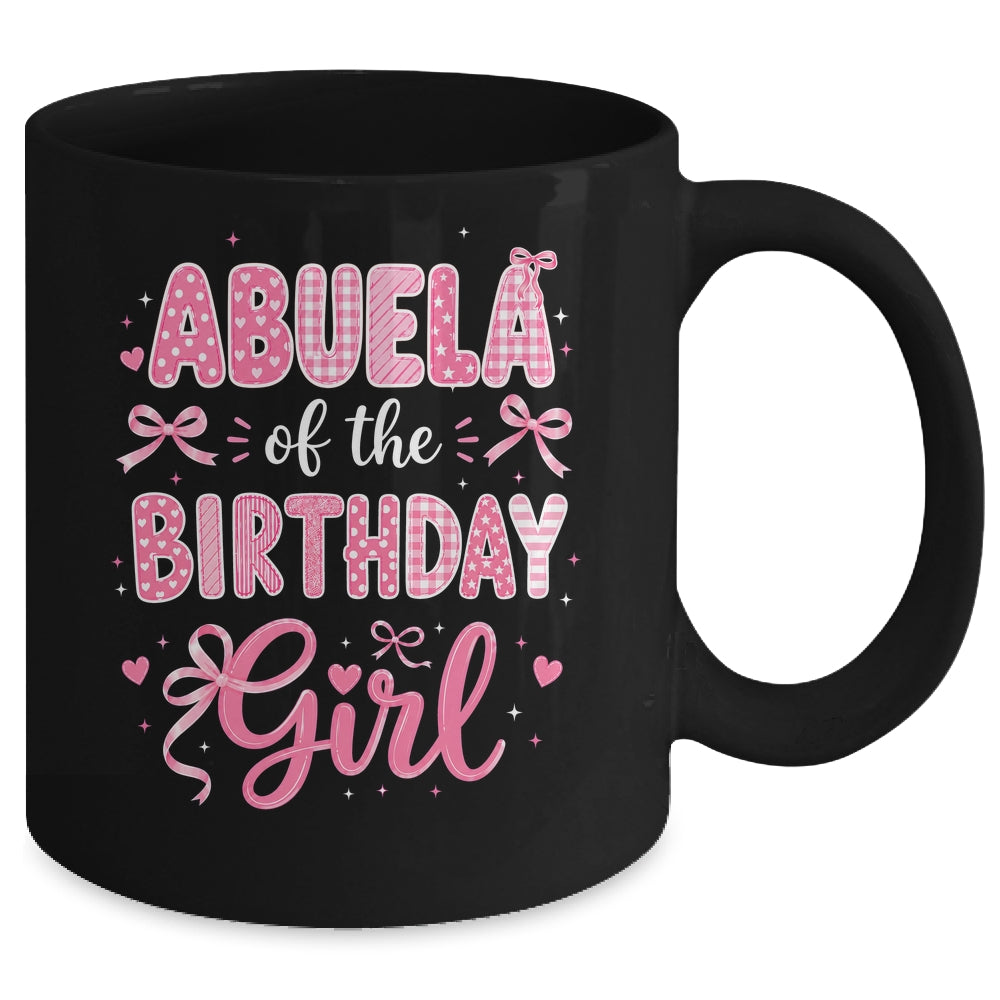 Abuela Of The Birthday Girl Matching Pink Coquette Bow Mug | siriusteestore