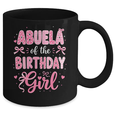 Abuela Of The Birthday Girl Matching Pink Coquette Bow Mug | siriusteestore