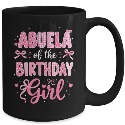 Abuela Of The Birthday Girl Matching Pink Coquette Bow Mug | siriusteestore