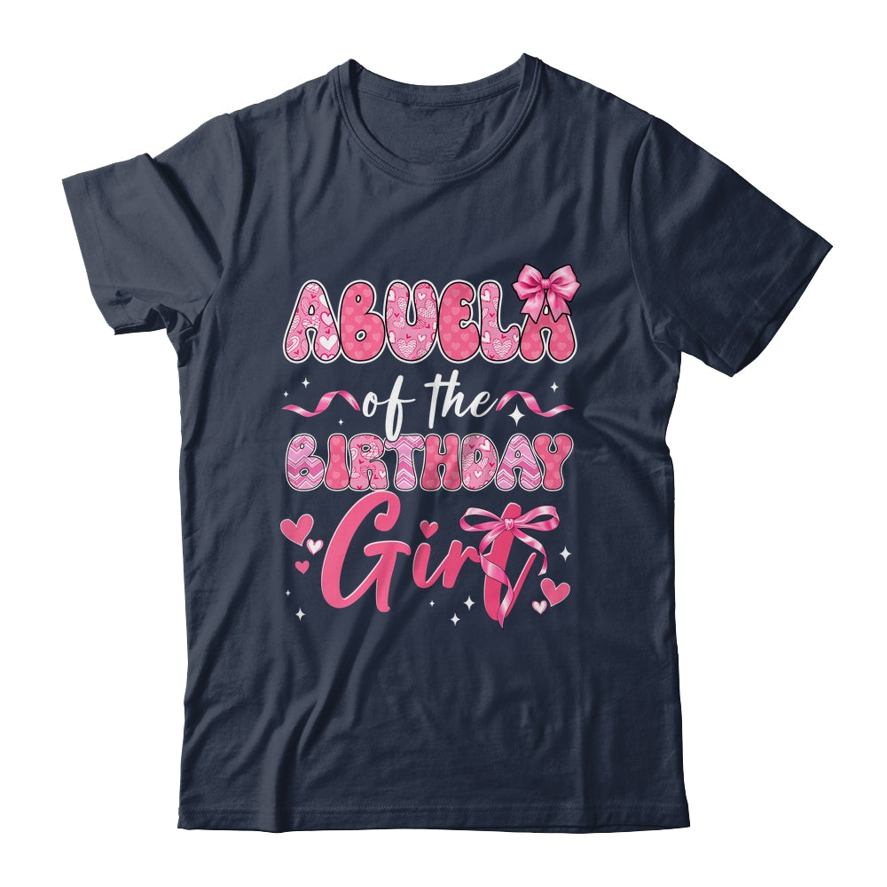 Abuela Of The Birthday Girl Pink Coquette Bow Family Shirt & Hoodie | siriusteestore