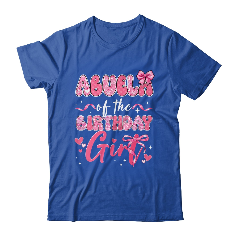 Abuela Of The Birthday Girl Pink Coquette Bow Family Shirt & Hoodie | siriusteestore
