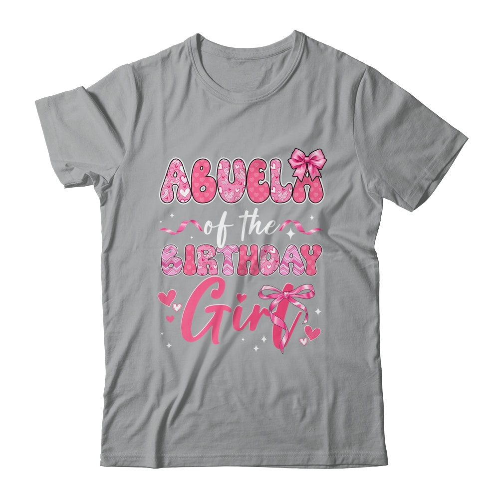 Abuela Of The Birthday Girl Pink Coquette Bow Family Shirt & Hoodie | siriusteestore