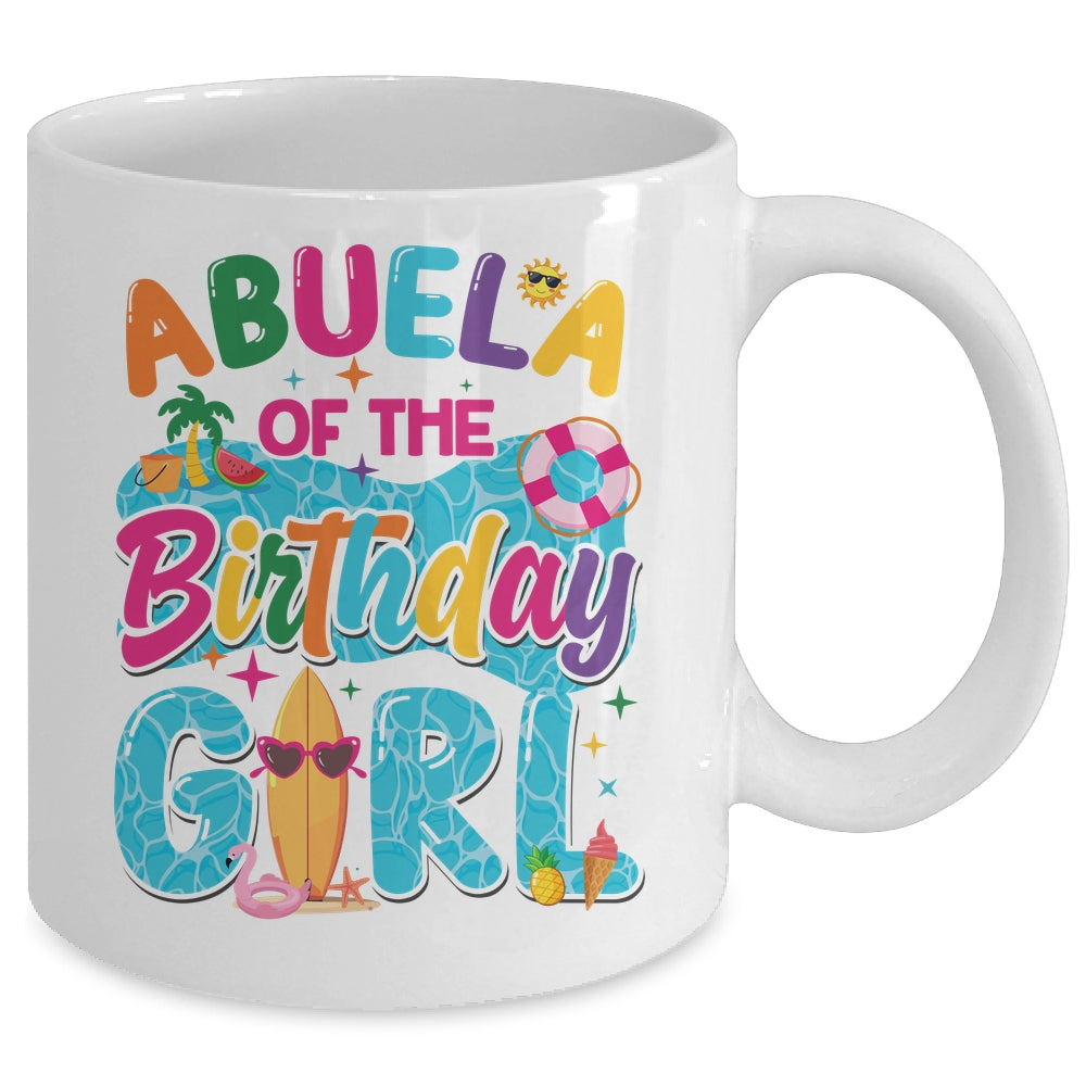 Abuela Of The Birthday Girl Pool Party Beach Family Matching Mug | siriusteestore