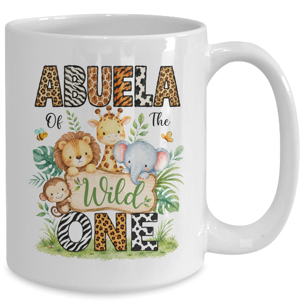 Abuela Of The Wild One First Birthday Boy Jungle Safari Mug | siriusteestore