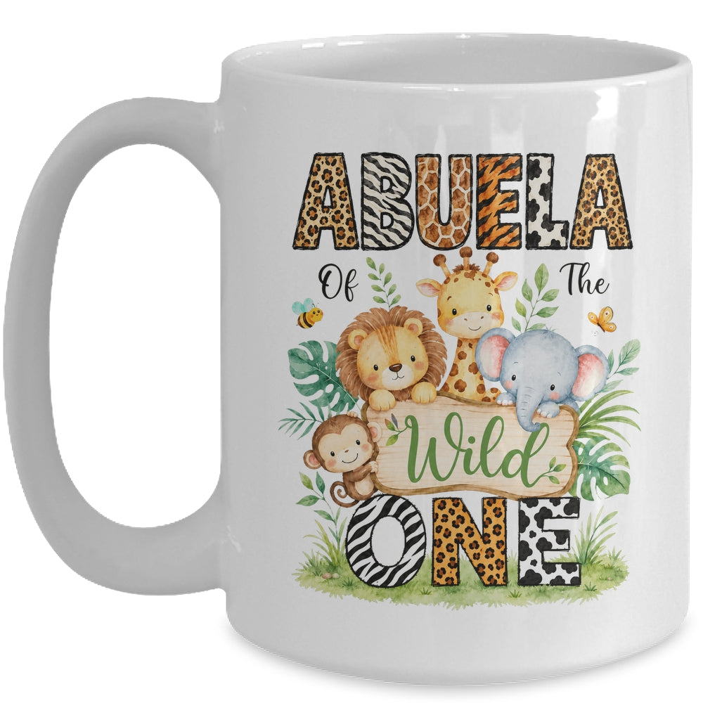 Abuela Of The Wild One First Birthday Boy Jungle Safari Mug | siriusteestore