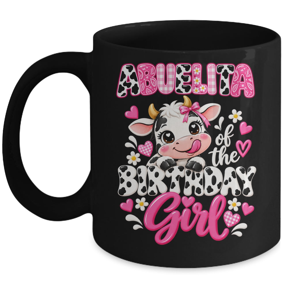 Abuelita Of The Birthday Girl Cow 1St Birthday Family Farm Mug | siriusteestore