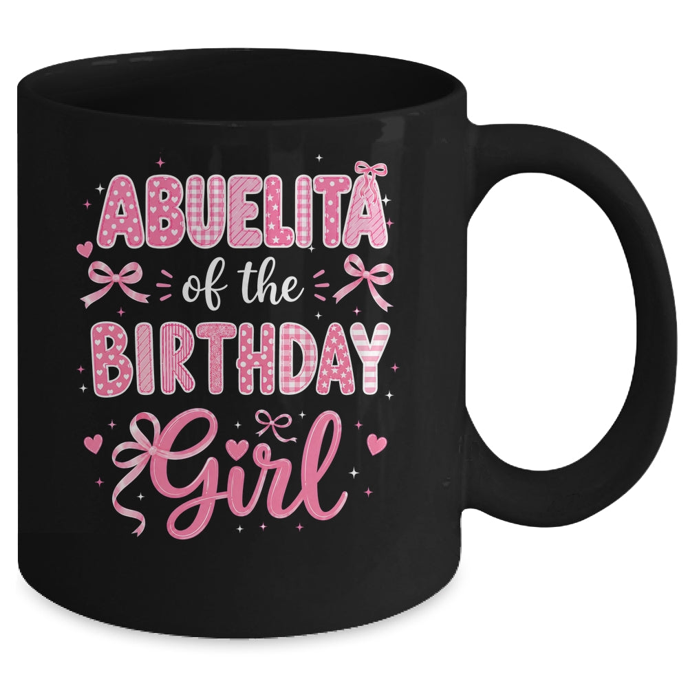 Abuelita Of The Birthday Girl Matching Pink Coquette Bow Mug | siriusteestore