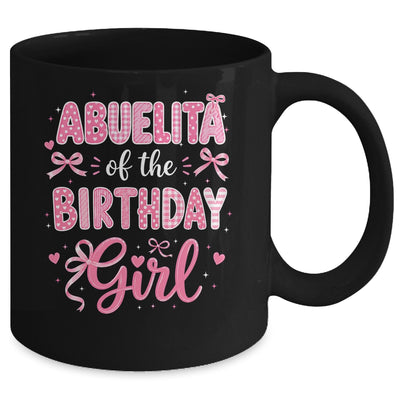 Abuelita Of The Birthday Girl Matching Pink Coquette Bow Mug | siriusteestore