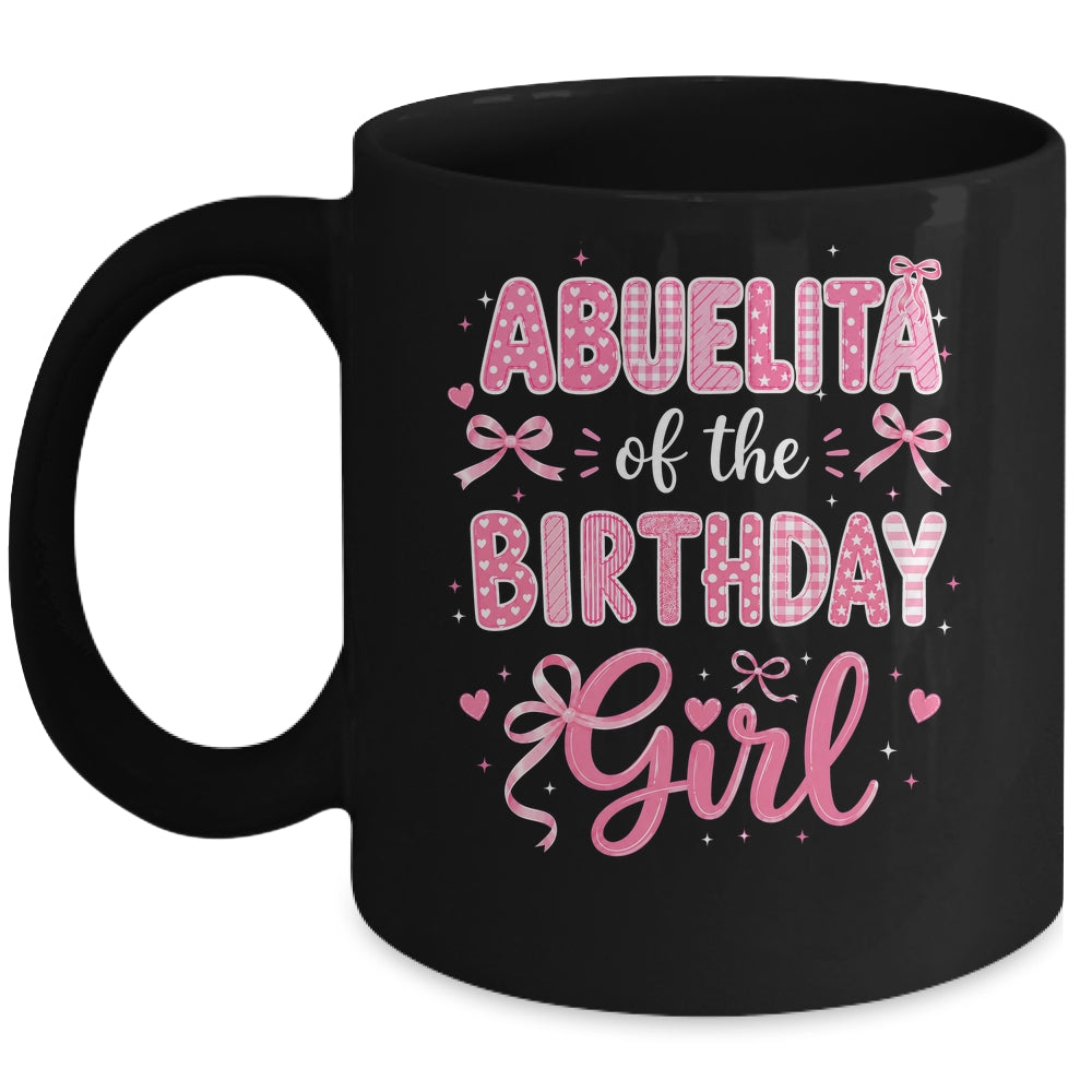 Abuelita Of The Birthday Girl Matching Pink Coquette Bow Mug | siriusteestore