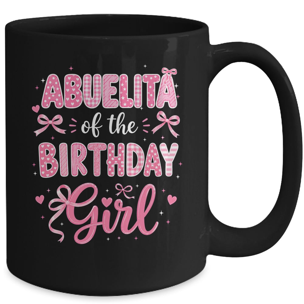 Abuelita Of The Birthday Girl Matching Pink Coquette Bow Mug | siriusteestore
