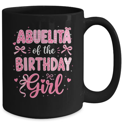 Abuelita Of The Birthday Girl Matching Pink Coquette Bow Mug | siriusteestore