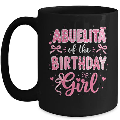 Abuelita Of The Birthday Girl Matching Pink Coquette Bow Mug | siriusteestore