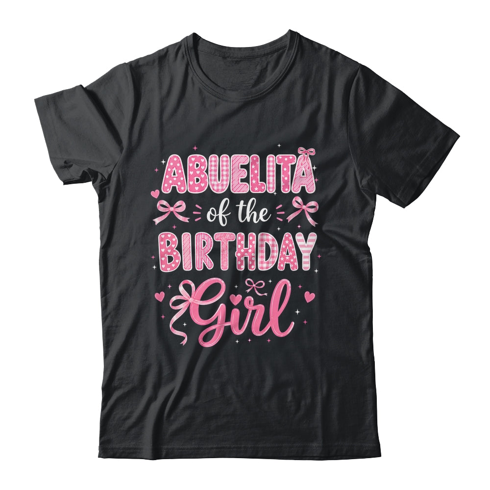 Abuelita Of The Birthday Girl Matching Pink Coquette Bow Shirt & Hoodie | siriusteestore