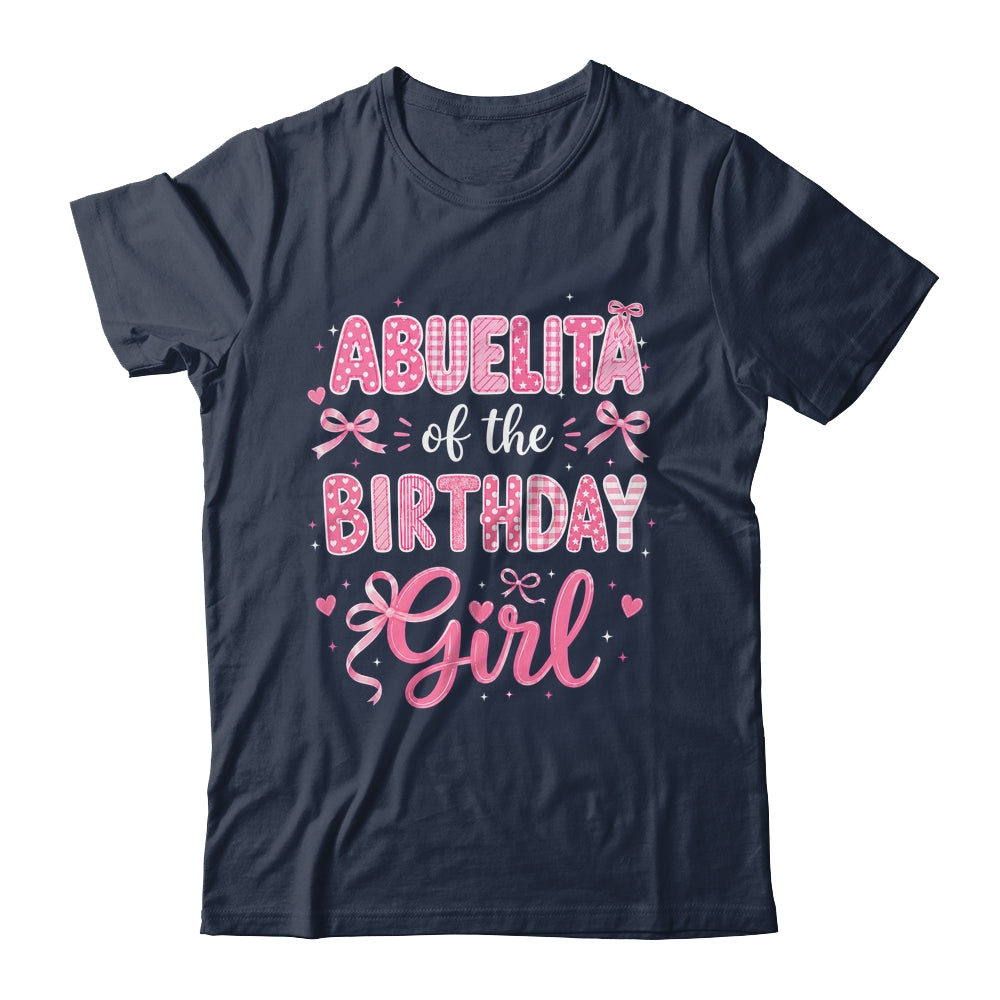 Abuelita Of The Birthday Girl Matching Pink Coquette Bow Shirt & Hoodie | siriusteestore