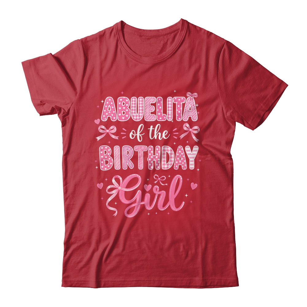 Abuelita Of The Birthday Girl Matching Pink Coquette Bow Shirt & Hoodie | siriusteestore