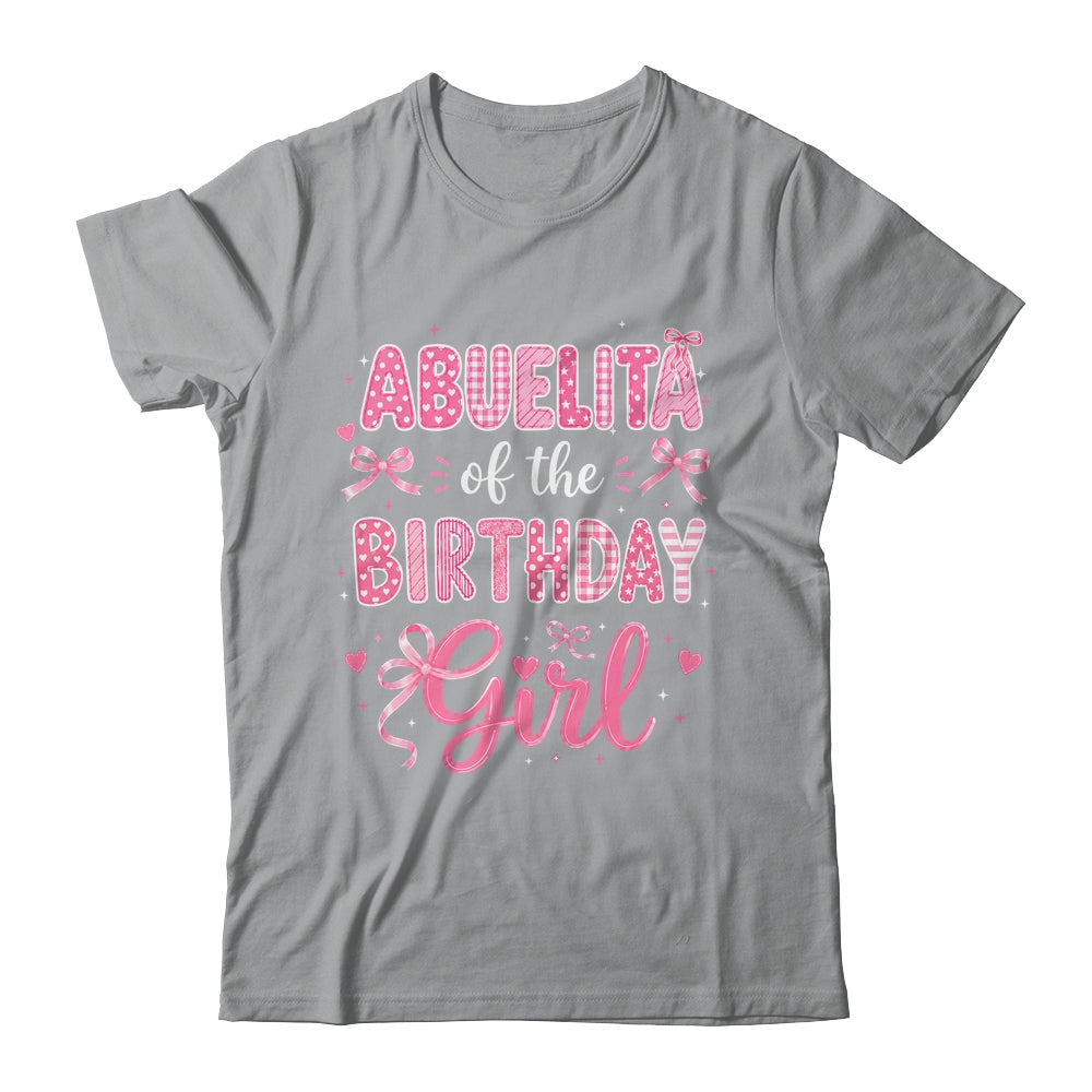 Abuelita Of The Birthday Girl Matching Pink Coquette Bow Shirt & Hoodie | siriusteestore
