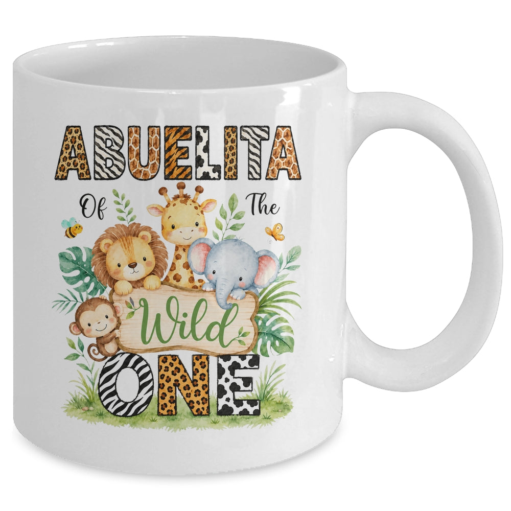 Abuelita Of The Wild One First Birthday Boy Jungle Safari Mug | siriusteestore