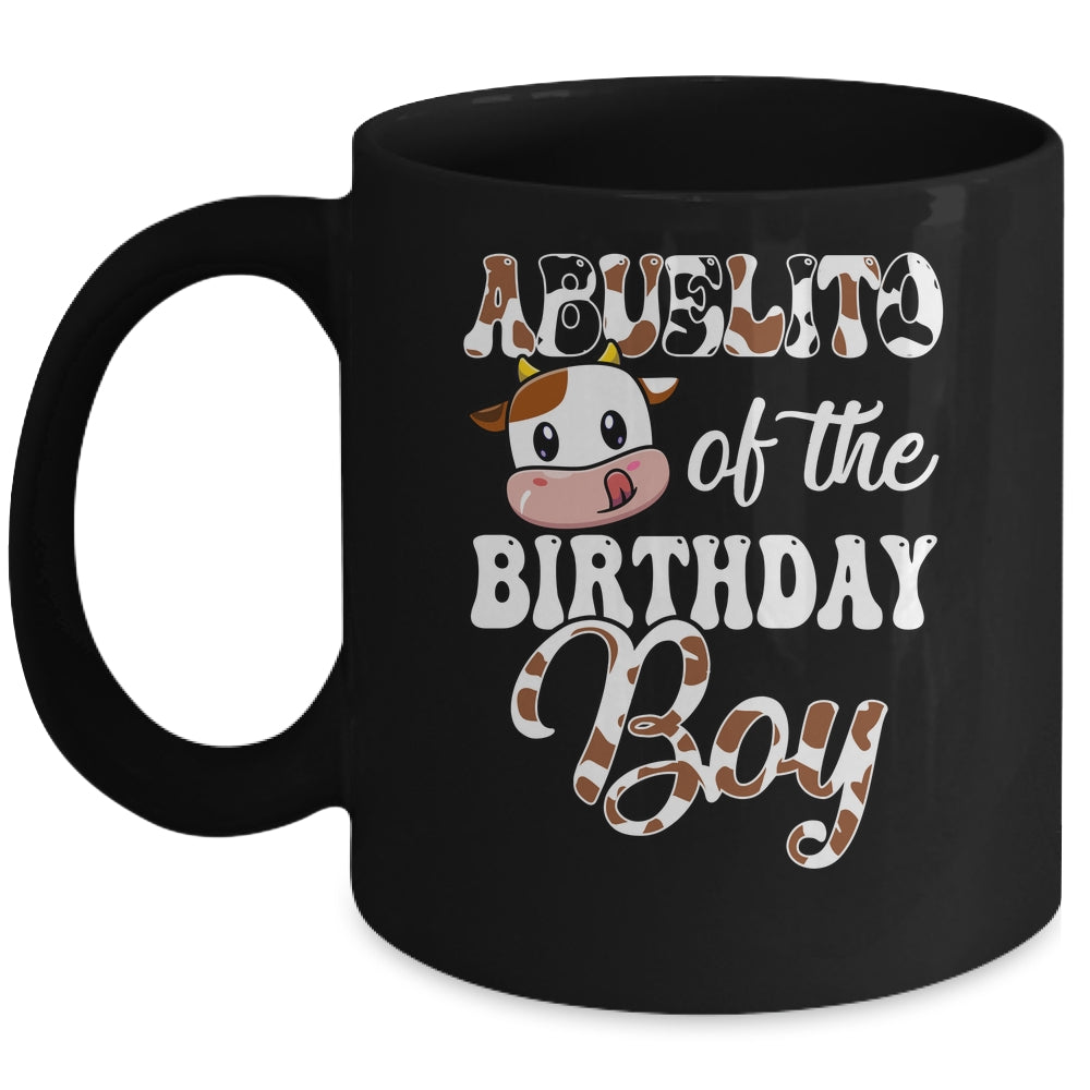 Abuelito Of The Birthday Boy Cow Farm 1st Birthday Boy Mug | siriusteestore