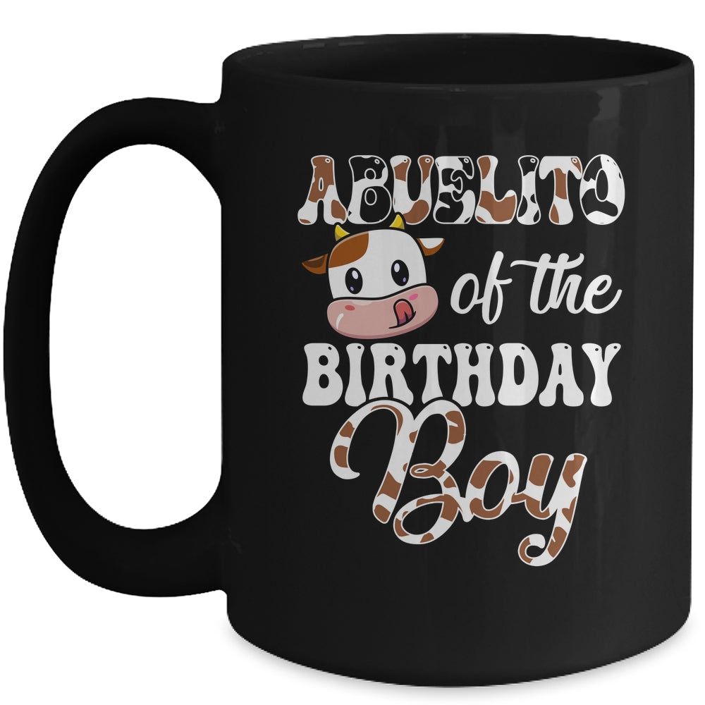 Abuelito Of The Birthday Boy Cow Farm 1st Birthday Boy Mug | siriusteestore
