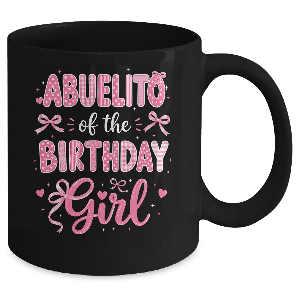 Abuelito Of The Birthday Girl Matching Pink Coquette Bow Mug | siriusteestore