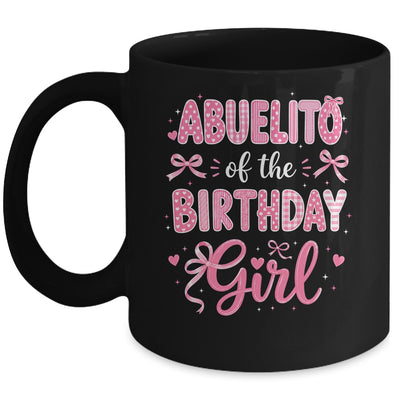Abuelito Of The Birthday Girl Matching Pink Coquette Bow Mug | siriusteestore