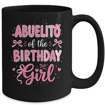 Abuelito Of The Birthday Girl Matching Pink Coquette Bow Mug | siriusteestore