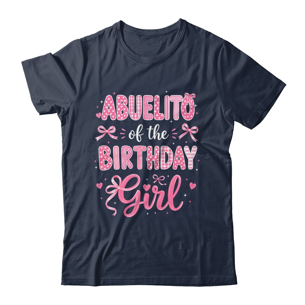Abuelito Of The Birthday Girl Matching Pink Coquette Bow Shirt & Hoodie | siriusteestore