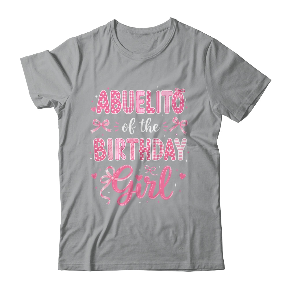 Abuelito Of The Birthday Girl Matching Pink Coquette Bow Shirt & Hoodie | siriusteestore