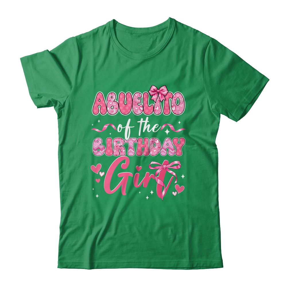 Abuelito Of The Birthday Girl Pink Coquette Bow Family Shirt & Hoodie | siriusteestore