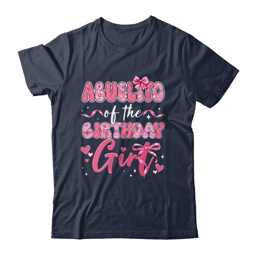 Abuelito Of The Birthday Girl Pink Coquette Bow Family Shirt & Hoodie | siriusteestore