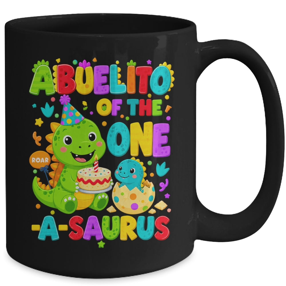 Abuelito Of The One-A-Saurus 1St Birthday Boy T-Rex Dinosaur Mug | siriusteestore