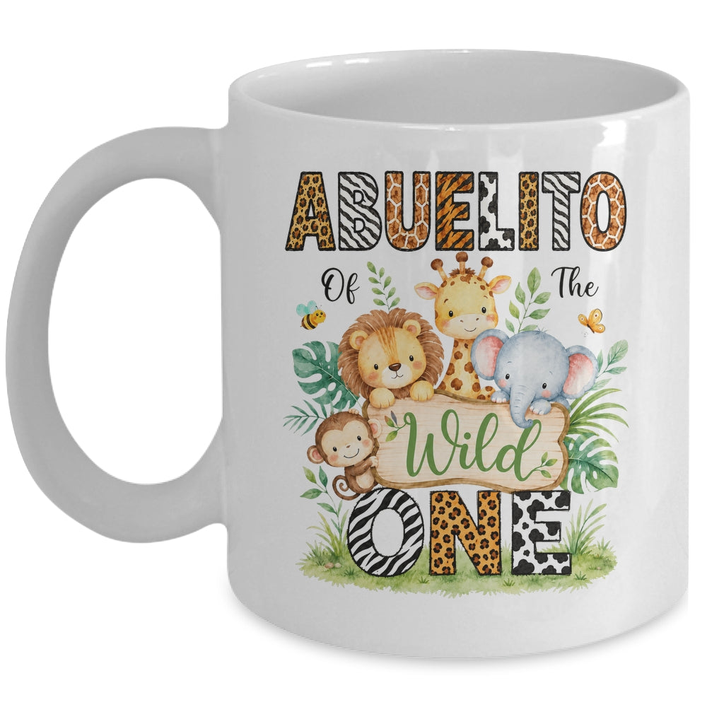Abuelito Of The Wild One First Birthday Boy Jungle Safari Mug | siriusteestore