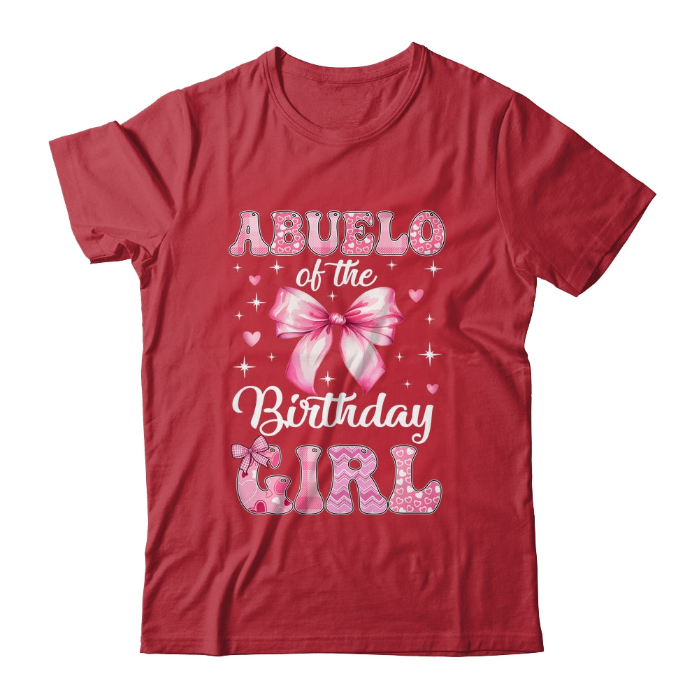 Abuelo Of Birthday Girl Coquette Bow Matching Family Shirt & Hoodie | siriusteestore