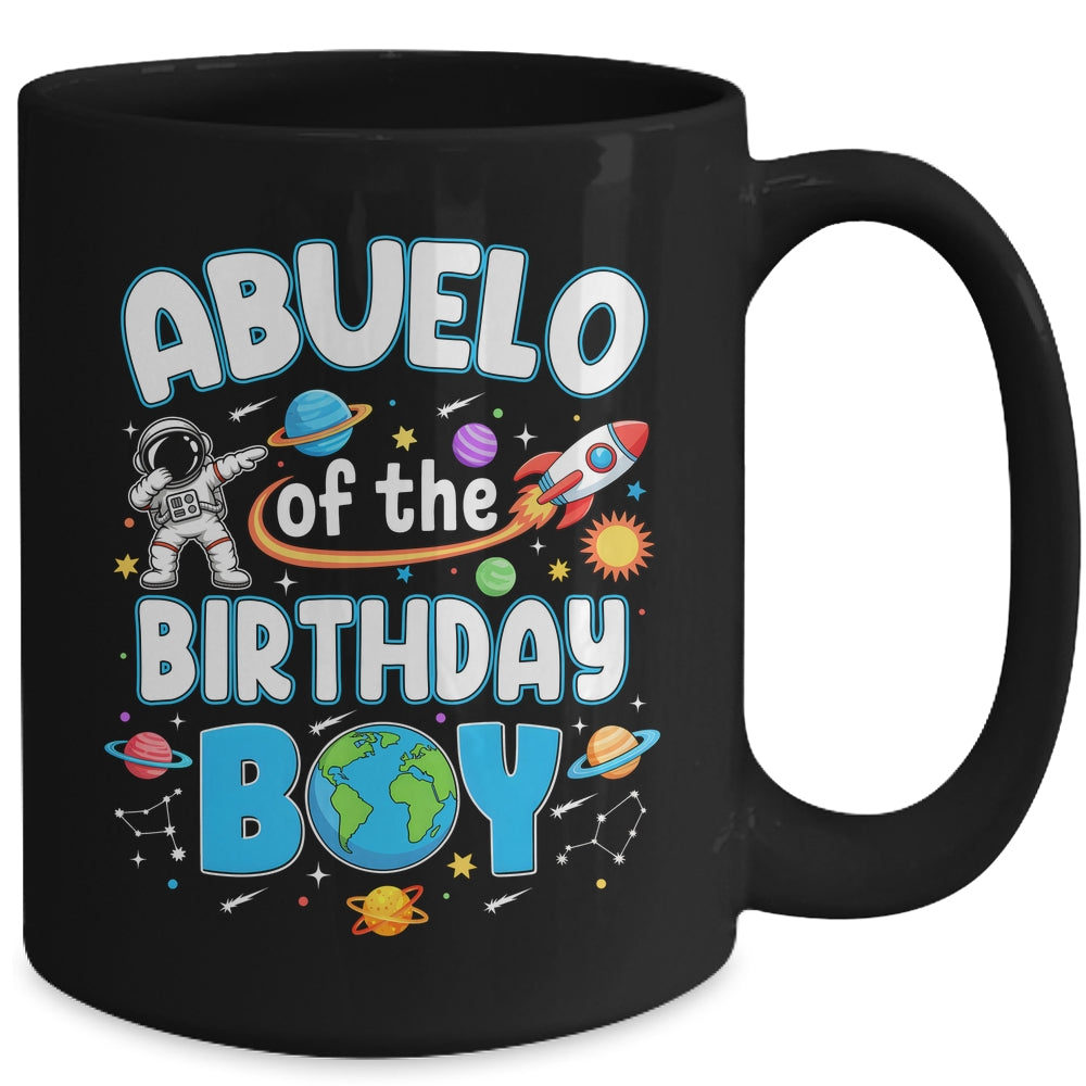 Abuelo Of The Birthday Boy Astronaut Family Space Planets Mug | siriusteestore