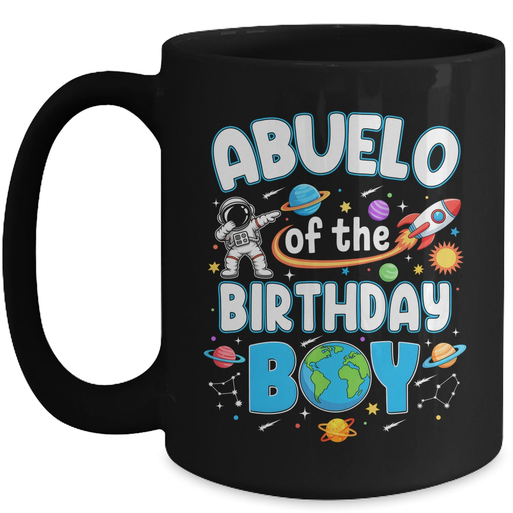 Abuelo Of The Birthday Boy Astronaut Family Space Planets Mug | siriusteestore