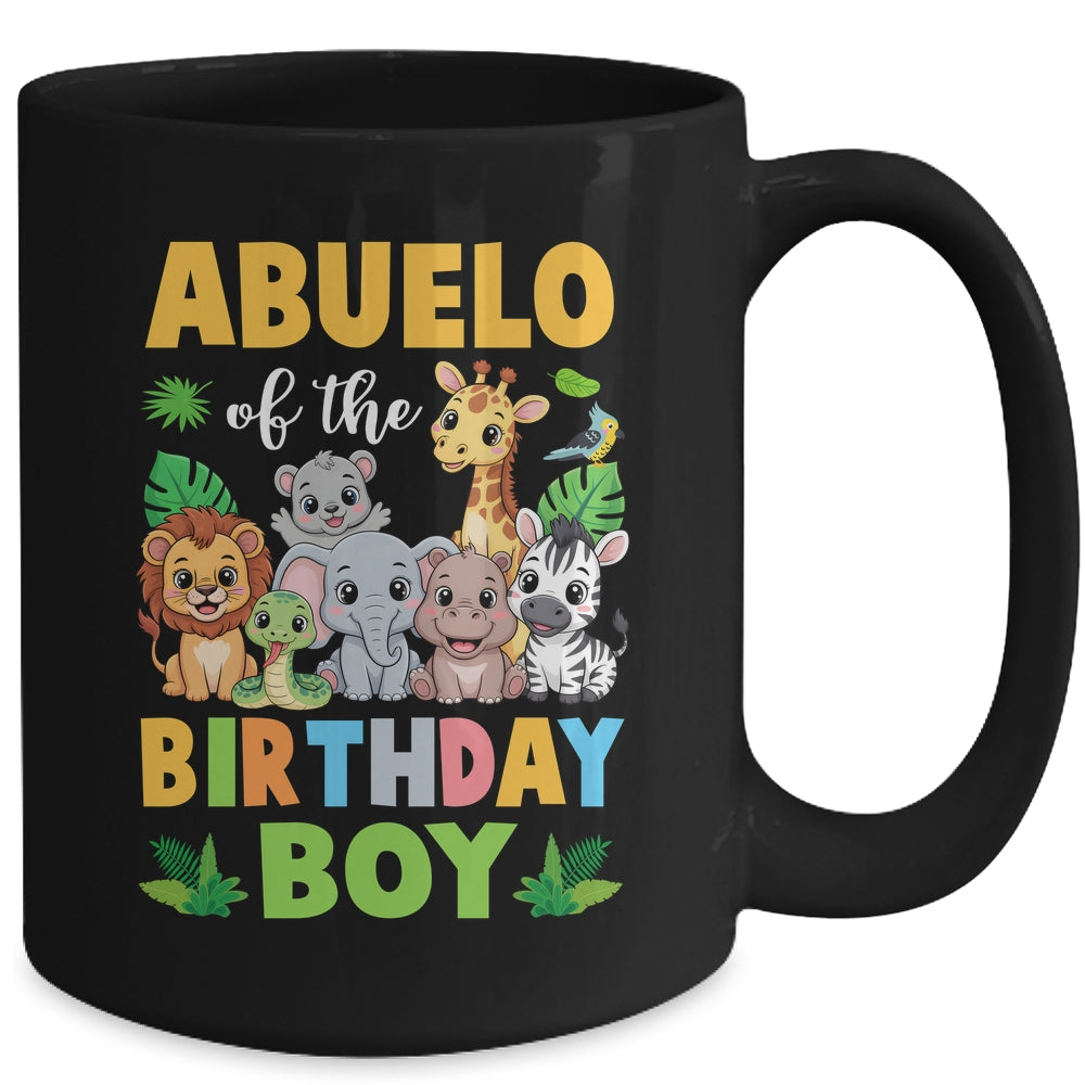 Abuelo Of The Birthday Boy Kids Safari Jungle Animal Mug | siriusteestore